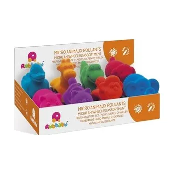 Dřevěná hračka RUBBABU Micro Zvířátka autíčka displej 8 (cs, TOYPEX S.R.O.)