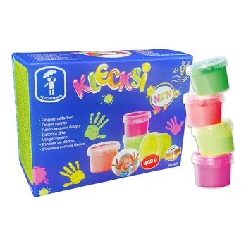 Vodová barva FEUCHTMANN Klecksi Prstové barvy neonové