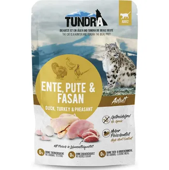 Krmivo pro kočku Tundra Cat kapsička, kachna, krůta a bažant 16× 85 g