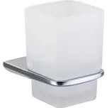 kielle Vega Sklenka na kartáčky a pastu s držákem, matné sklo/chrom