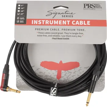 PRS Signature Instrument Cable 25' Angled Silent-Plug + prodloužená záruka 3 roky