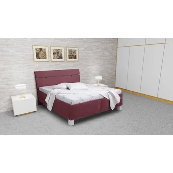 Postel Pohoda Čalouněná postel Bahama 180x200 s matrací Miami Zvolte látku: paris 05, Barva nožiček: Chrom 15 cm