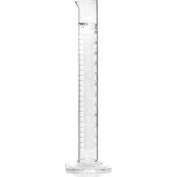 Válec odměrný vysoký třídy B (Objem (ml): 100, Dělení (ml): 1,0, Tolerance (ml): ±1,00, Průměr (mm): 29,0, Výška (mm): 260, Balení (ks): 1, Typ: PYREX ® bílá stupnice)