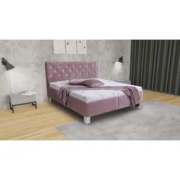 Postel Pohoda Čalouněná postel Cameron 180x200 s matrací Miami Zvolte látku: paris 21, Barva nožiček: Dřevo Šedá 15 cm