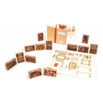 DWOOD Chata pro babičku a dědu 13 dílů - doplněk k dřevěné stavebnici s příběhem