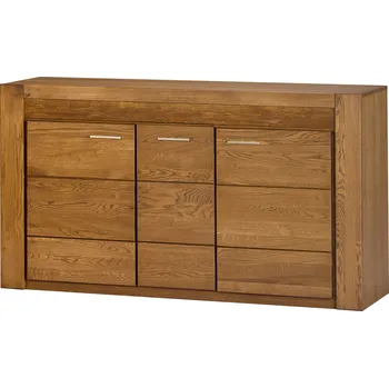 Komoda Komoda Velvet II 45 161 cm z masivu s LED osvětlením dub Rustikal