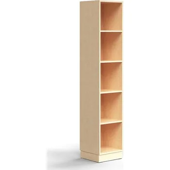 Knihovna Regál QBUS, 4 police, sokl, 2020x400x400 mm, bříza