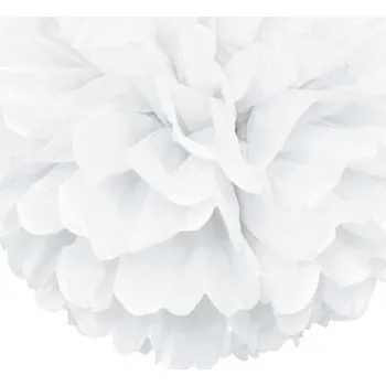 Unique - Dekorativní bílá bambule – Basic Colours Line -