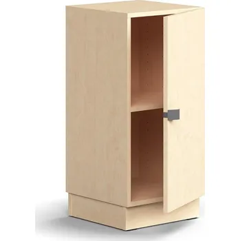 Policová skříň Policová skříň QBUS, 1 police, sokl, úchytka, 868x400x420 mm, bříza
