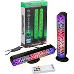 Stolní dekorativní světelné lišty reagující na zvuk Minecraft: Ikony postav set 2 kusů (10 x 25 x 7 cm)