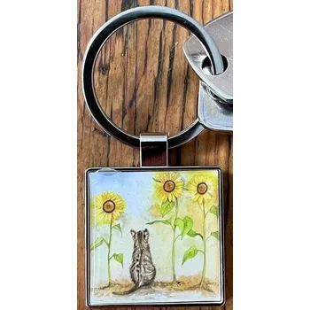 Set školních potřeb Brelok do kluczy K41 Kot i słoneczniki