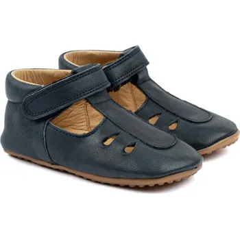 Dívčí obuv Dětské kožené sandálové bačkůrky modré Navy POM POM Velikost: 19