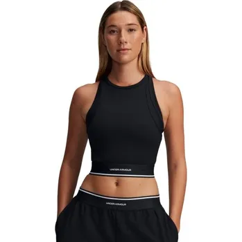 Dámské sportovní tílko Under Armour MERIDIAN RIB BRANDED TANK XS Černá, Bílá