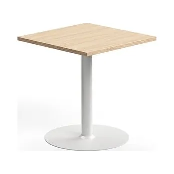 Jídelní stůl Stůl VERTICUS, 700x700x720 mm, dub/bílá