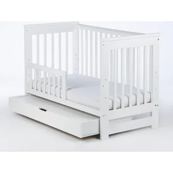 Dětská postýlka Drewex Dětská postýlka 120x60 cm IVE se šuplíkem bílá