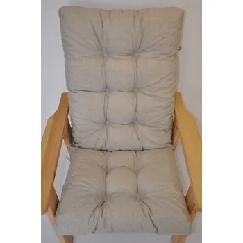 Podsedák Nábytek PEGAS Polstr na zahradní křeslo vysoké - látka tmavě béžový melír