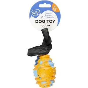 Hračka pro psa Hračka DUVO+ lopta rugby so šnúrkou, gumená, viacfarebná M - 40x6,8x6,8cm