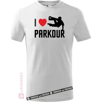 I love Parkour, dětské, bílá, 110 (Tričko na parkour )