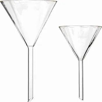 Laboratorní baňka Nálevka pro rychlofiltraci (Průměr nálevky (mm): 100, Průměr stonku (mm): 10, Délka stonku (mm): 100, Celková délka (mm): 180, Balení (ks): 1)