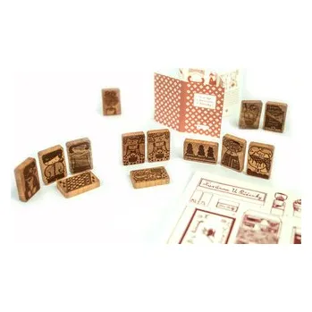 DWOOD Kavárnička u Růženky 13 dílů - doplněk k dřevěné stavebnici s příběhem