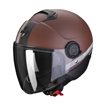 Helma na motorku Moto přilba SCORPION EXO-CITY STRADA matná hnědo/černá S