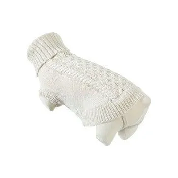Obleček pro psa Obleček svetr rolák pro psy MEGEVE krémový 25cm Zolux