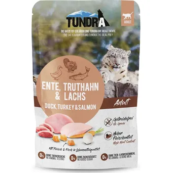 Krmivo pro kočku Tundra Cat kapsička, kachna, krocan a losos 16× 85 g