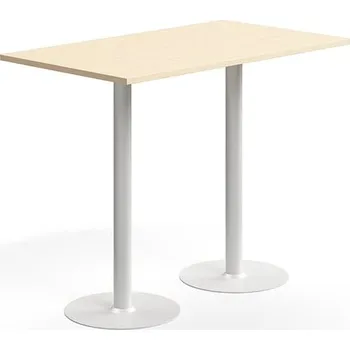 Barový stolek Barový stůl VERTICUS, 1400x800x1100 mm, bříza/bílá