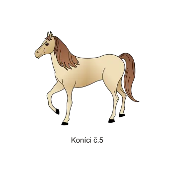 Informační tabulka Samolepky OZNAČENÍ TŘÍD - Koníci č.5 8504-90