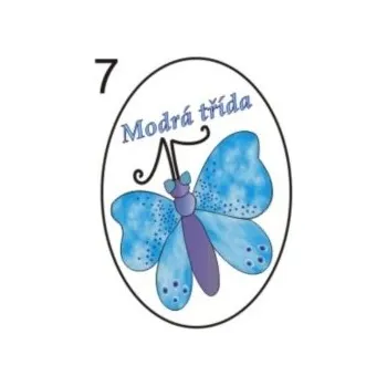 Informační tabulka Samolepky OZNAČENÍ TŘÍD - Motýlci č.7 8502-32