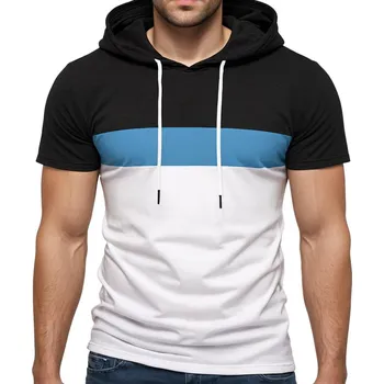 Pánské tričko Recea Pánské tričko s kapucí Tuiaaw bílo-černá M