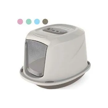 Toaleta pro kočku WC kočka Galaxy kryté s filt.45x36x32cm, šedo-hnědá