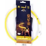 Obojok DUVO+ LED Svietiaci dog žltý nylonový 65 cm