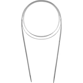 Jehlice Annie's Knit Pevné kruhové jehlice 120 cm –⁠⁠⁠⁠⁠⁠ nerezová ocel Velikost jehlic: 5,5 mm