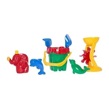 Hračka na písek HEMAR Sada na písek Hrad 8 s vodním mlýnkem