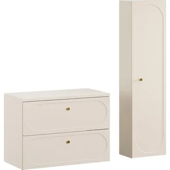 Nábytek Koupelnová sestava s deskou a skříňkami Donna 80 cm písková