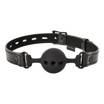 Uzamykatelný silikonový roubík s otvory pro dýchání Saffron