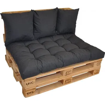 Podsedák Nábytek PEGAS Polstry na paletový nábytek sada EASY - látka tmavě šedý melír