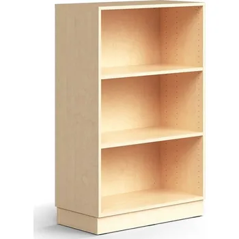 Knihovna Regál QBUS, 2 police, sokl, 1252x800x400 mm, bříza