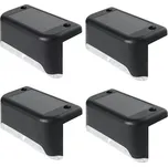 Solární světlo na schody, zídky nebo zábradlí, sada 4ks, černé