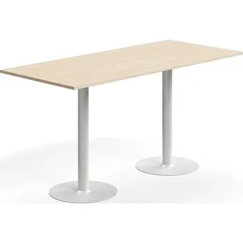 Jídelní stůl Barový stůl ALVA, 1800x800x900 mm, vysokotlaký laminát, bílá/bříza