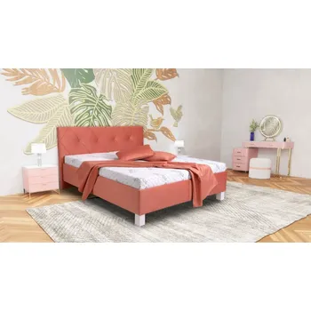 Postel Pohoda Čalouněná postel Nairobi 180x200 s matrací Miami Zvolte látku: paris 08, Barva nožiček: Dřevo Palisandr 15 cm