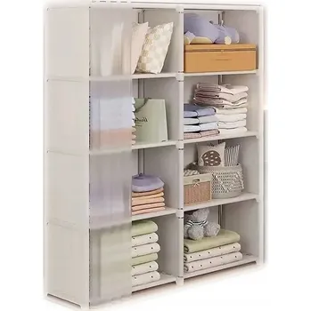 Šatní skříň SKŘÍŇ Modulární věšák na oblečení Kovový 125x28x80 cm