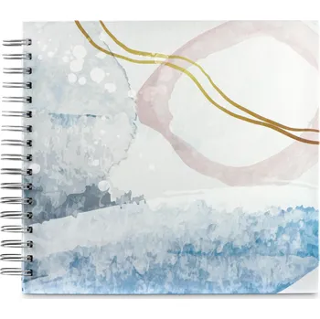 Fotoalbum Hama album klasické spirálové WATERCOLOR 28x24 cm, 50 stran, modré 7602
