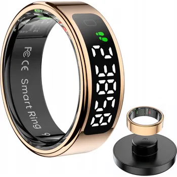 chytrý prsten Chytrý prsten SMART RING LED displej zlatý Rose Gold velikost 12 / 28