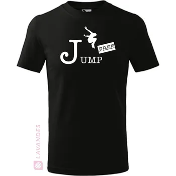 Jump, dětské, černá, 158 (Dětské tričko na parkour)