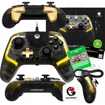 Gamepad Drátový ovladač Drátový ovladač GameSir K1 Kaleid Flux GamePad LED pro Xbox PC