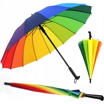 Deštník Deštník Okazeo automatický dlouhý XL větruodolný vícebarevný 90 cm