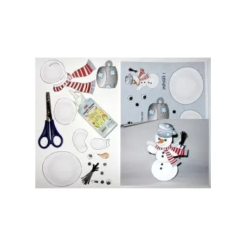 Vystřihovánky Vystřihovánka prostorová A4 "Sněhulák I. " 10x2 O624