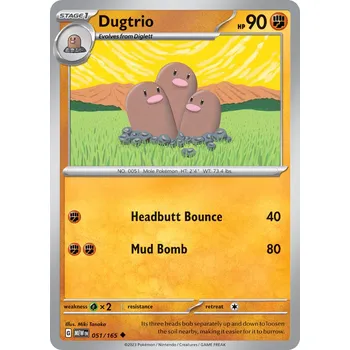 Karetní hra Dugtrio MEW 051/165 - reverse holo